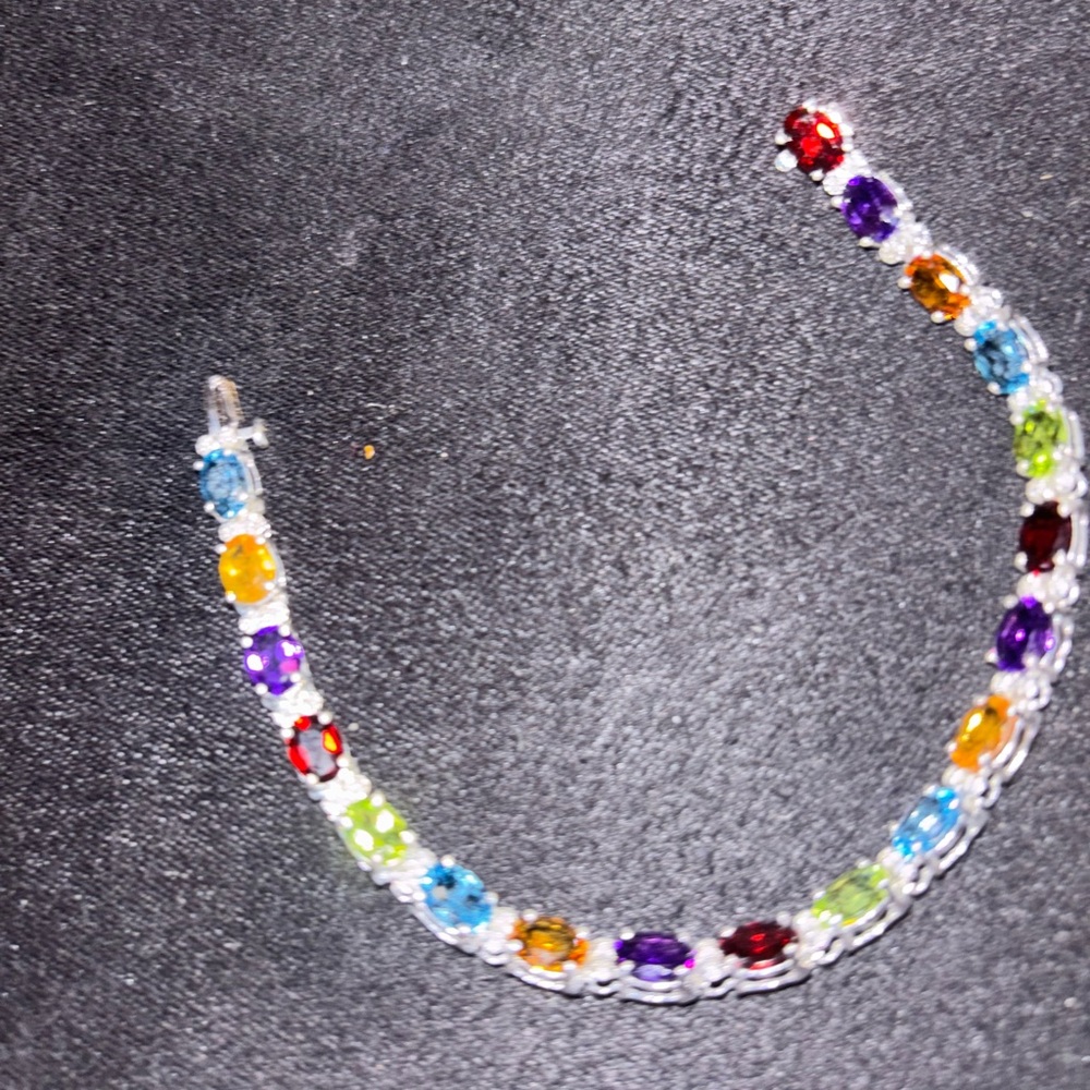 Multicolor Gemstone Bracelet - image 1